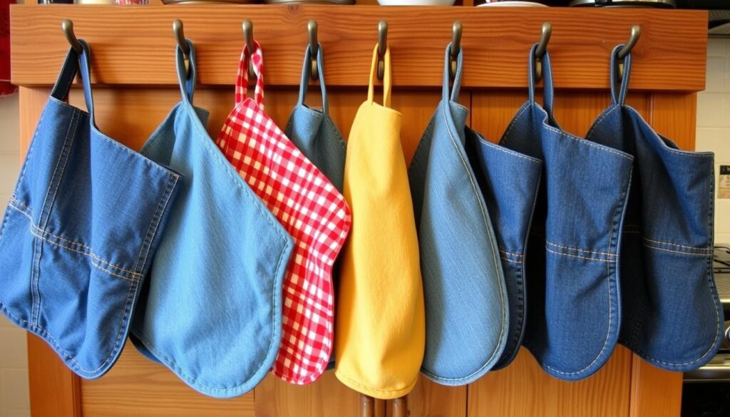 repurposed denim potholders